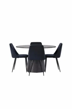 Online Spisegruppe Lanzo med 4 stole Night Spisegrupper