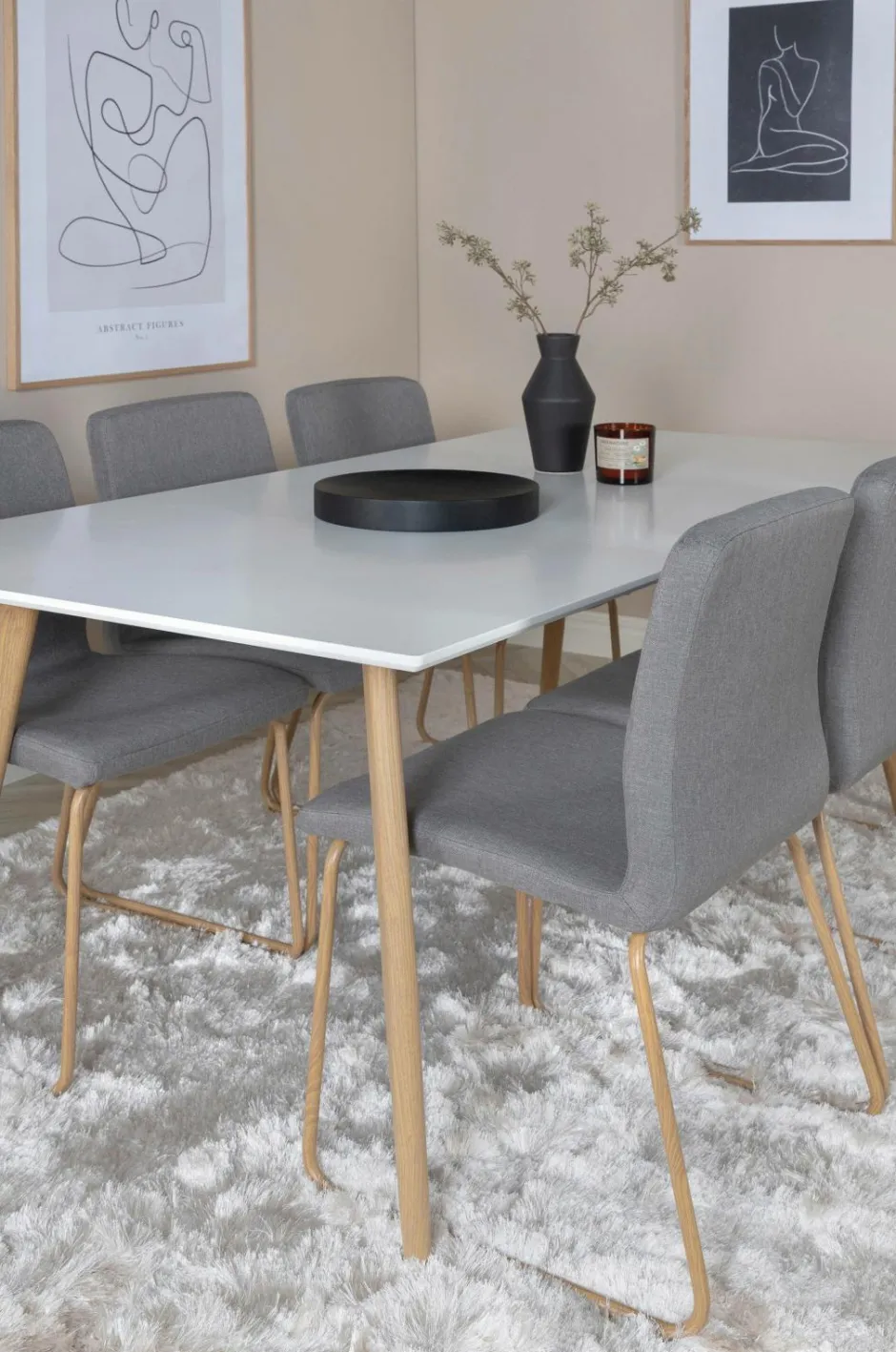 Online Spisegruppe Polar med stolene Mace Spisegrupper