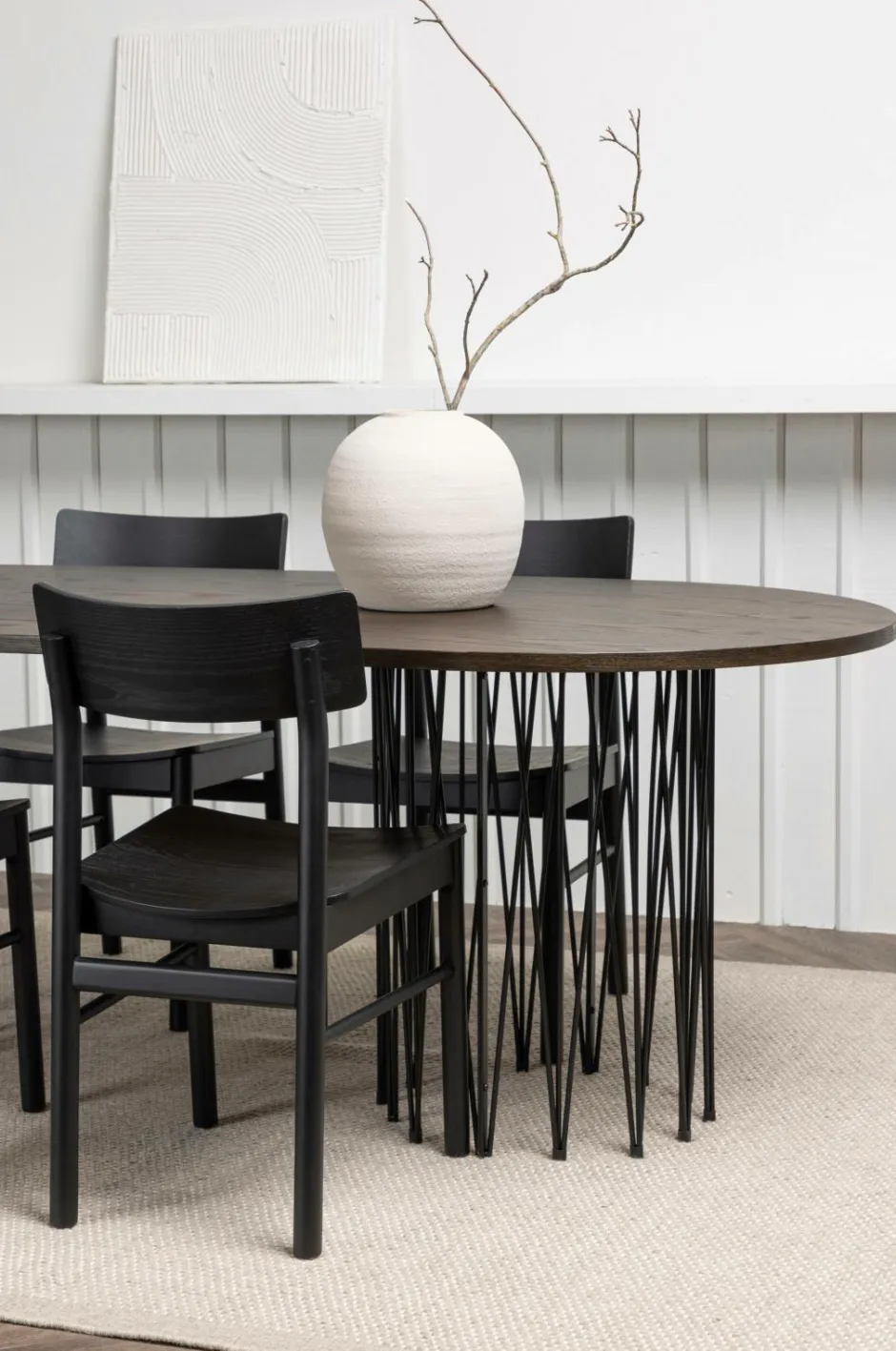 Spisegruppe Stone Oval og stolene Montros Spisegrupper