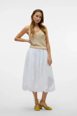 Vero Moda Nederdel vmFriba MW 7/8 Balloon Skirt Wvn GA^Dame Nederdele