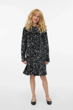 Vero Moda Girl Pailletkjole vmBella LS Sequin Jrs Grl^Børn Festtøj|Kjoler