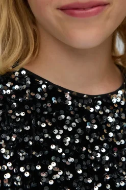 Vero Moda Girl Pailletkjole vmBella LS Sequin Jrs Grl^Børn Festtøj|Kjoler