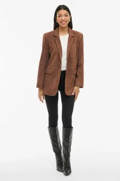 Online Blazer i ruskind viSuede L/S Dame Blazere & Veste