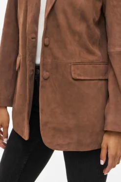 Online Blazer i ruskind viSuede L/S Dame Blazere & Veste
