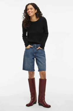 Vila Denimshorts viJaf RW Bermuda Shorts Mbd/bfs^Dame Shorts