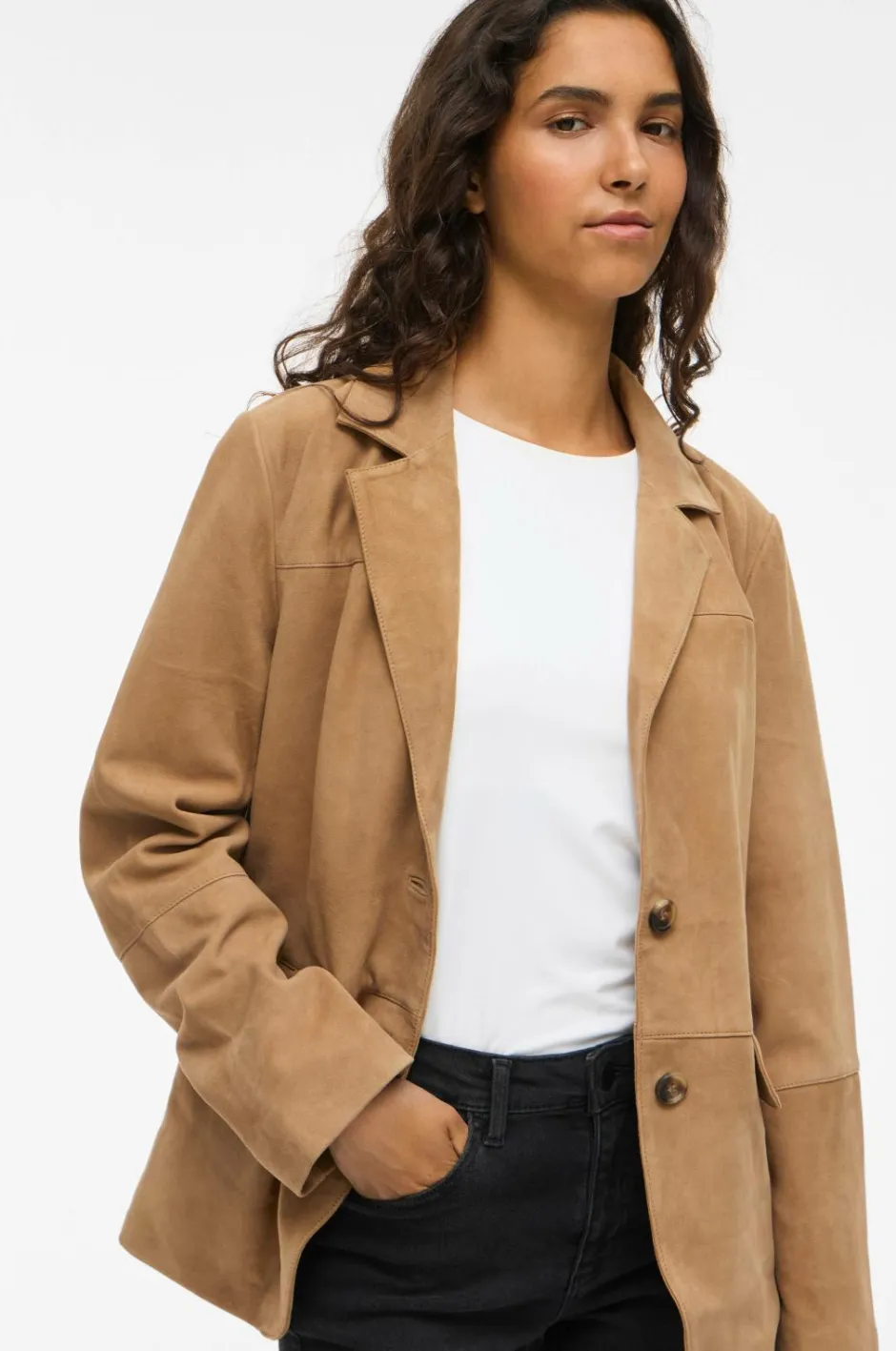 Vila Habitjakke viIda L/S Suede Blazer^Dame Blazere & Veste