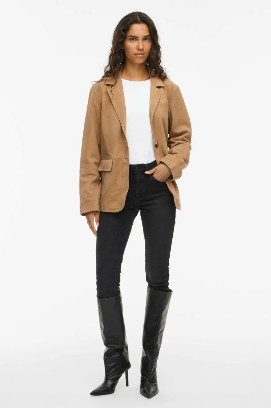 Vila Habitjakke viIda L/S Suede Blazer^Dame Blazere & Veste