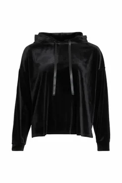 Vila Hættetrøje viEmily L/S Velvet Hoodie/r^Dame Sweatshirts & Hoodies