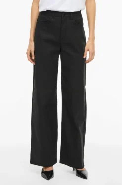 Jeans viFreya HW Coated Wide Dame Jeans