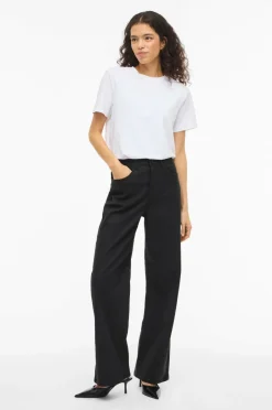 Jeans viFreya HW Coated Wide Dame Jeans