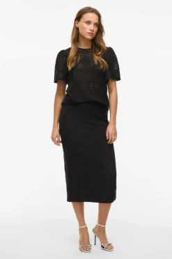 New Nederdel viNovira HW Midi Skirt Dame Nederdele