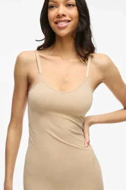 New Underkjole viMacie V-neck S/L Seamless Dame Underkjoler & Chemiser