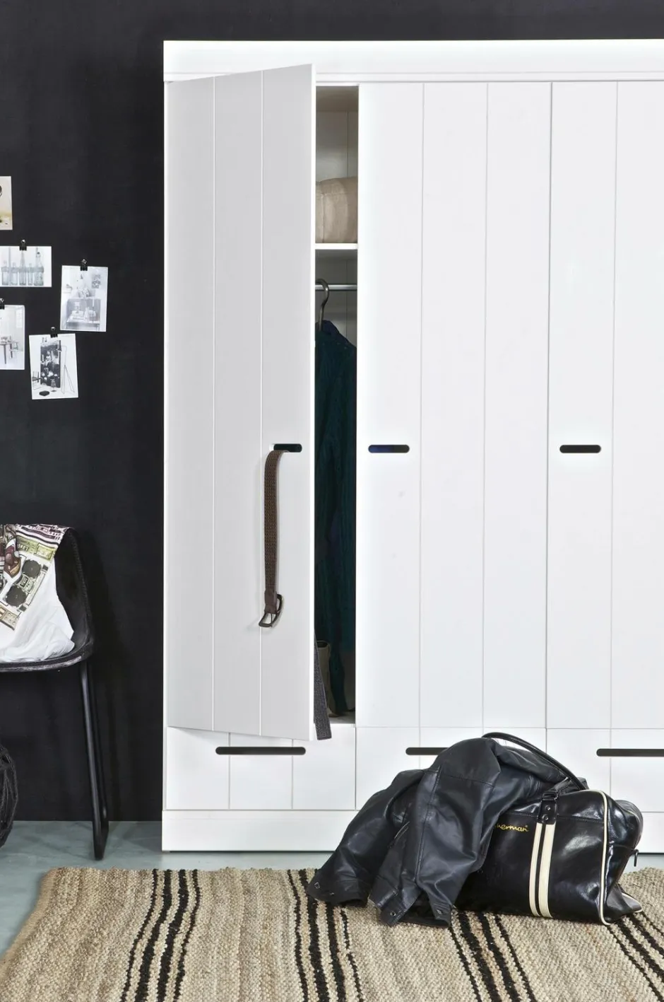 Outlet Garderobe Connect m struktur, H195xB140xD53 Garderobeskabe