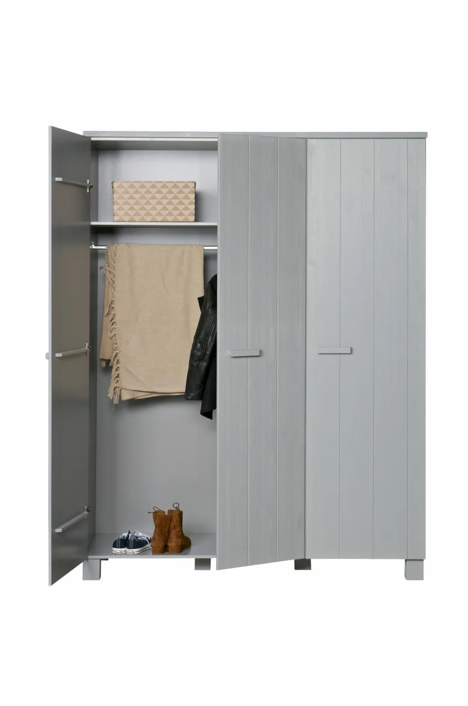 Clearance Garderobeskab Dennis, 3 låger Garderobeskabe