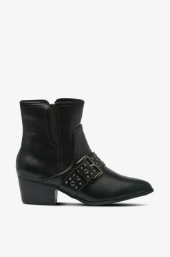 Zizzi Boots fJane Leather Short^Dame Boots & Snørestøvler