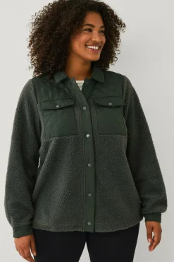 Zizzi Jakke Aophelia fleece^Dame Overtøj|Overtøj