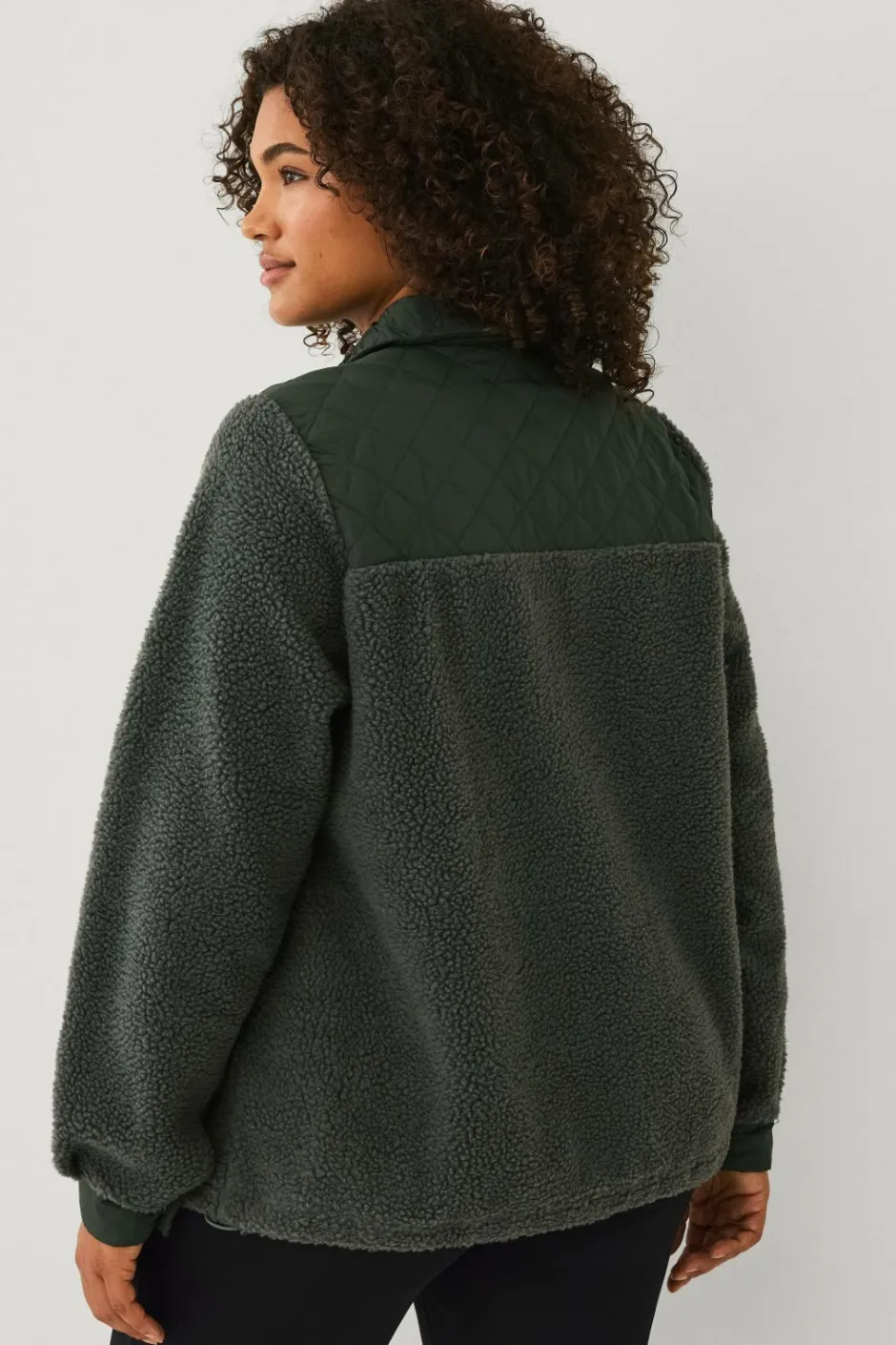 Zizzi Jakke Aophelia fleece^Dame Overtøj|Overtøj