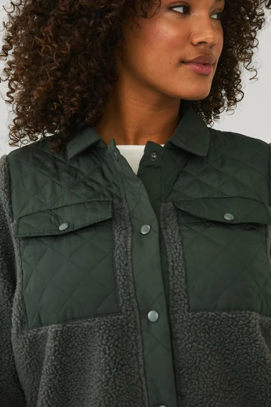 Zizzi Jakke Aophelia fleece^Dame Overtøj|Overtøj