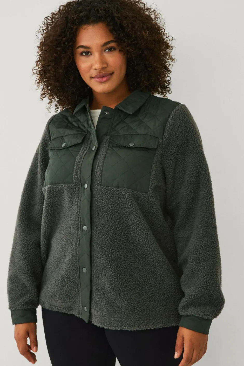 Zizzi Jakke Aophelia fleece^Dame Overtøj|Overtøj