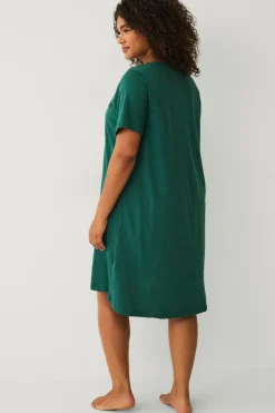 Zizzi Natkjole mAlba S/S Blk Dress^Dame Nattøj
