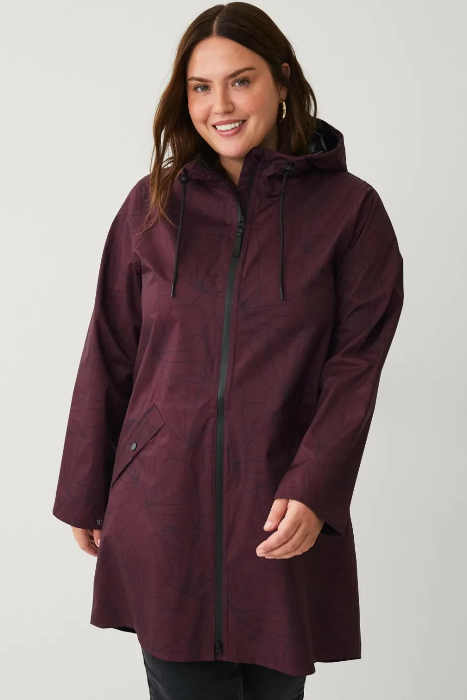 Discount Regnjakke mKlara aop Raincoat Dame Regntøj