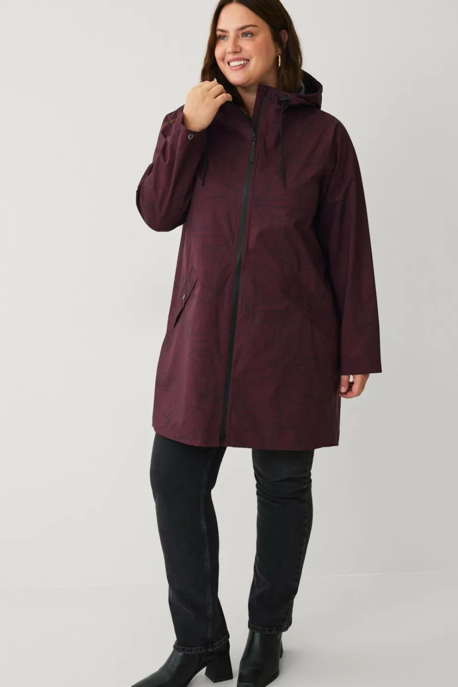Discount Regnjakke mKlara aop Raincoat Dame Regntøj