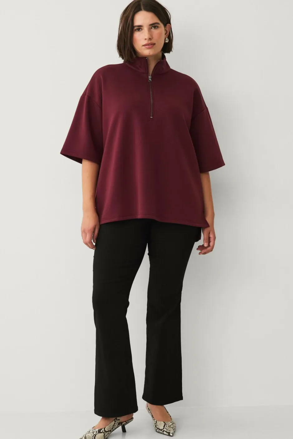 Zizzi Sweatshirt caKatalina 1/2 Zip^Dame Sweatshirts & Hoodies