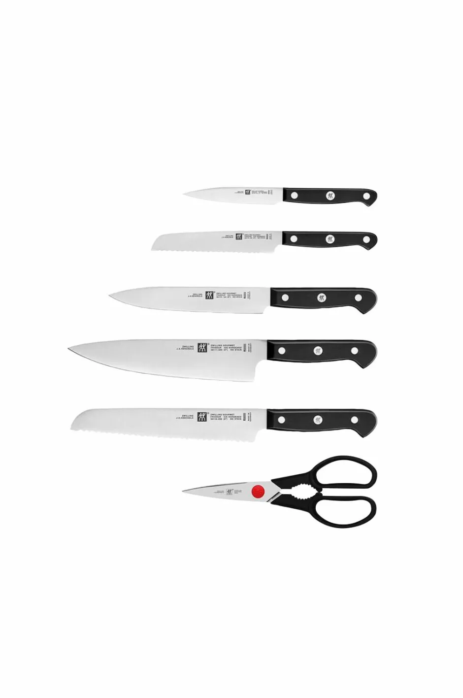 Clearance Knivsæt med selvslibende knivblok Gourmet 7 dele Køkkenknive & Knivtilbehør