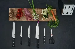 Clearance Knivsæt med selvslibende knivblok Gourmet 7 dele Køkkenknive & Knivtilbehør
